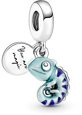 LaMenars Farbwechselnder Chamäleon-Anhänger für-Armbänder, 925er Sterlingsilber, Perlen-Anhänger mit kubischem Happy Birthday, Jubiläum, Schmuck, Geschenk für Frauen, Mädchen, Ehefrau
