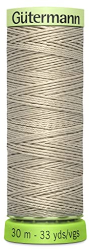 Gutermann 723665 722 Sew All 100% Recycled Top Stitch Thread 30mtr, Beige Bone, One Size