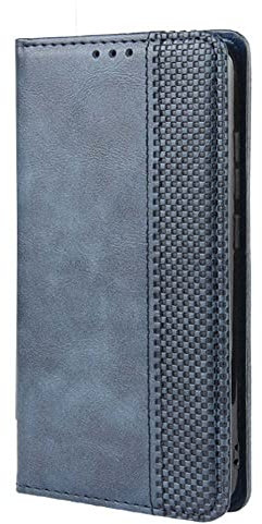 DESSEN Hülle für LG Velvet 5G, Premium Retro Wallet Style TPU/PU Leder Faltbare Handyhülle Phone Case mit Standfunktion und Kartenfach Schutzhülle. Blau
