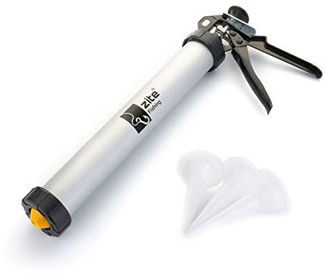 Zite Fishing Boilie-Gun Teig-Pistole 38cm 600ml – Kartuschen-Presse Boilie Futterkugeln Selbst Machen – Baitgun mit Ersatzdüsen