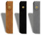 Naisfei 3 Stück Leder Stifttasche Vintage Leder Stift Etui Leder Stiftehalter Kugelschreiber Etui Handgemachte Leder Federmäppchen Stiftehülle für Bleistift Kugelschreiber(Schwarz,Grau, Braun)