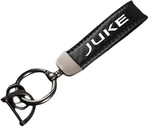 KUANGMEIX Porte-clés de Voiture pour N-issan Juke,avec Porte-clés Homme Femme Cadeau Familial Accessoires de Voiture,a-Black