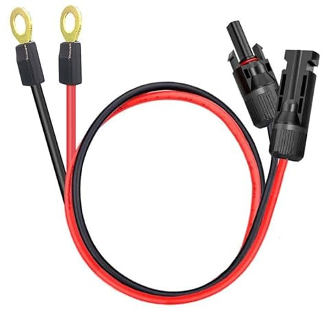 ZHOFONET 10AWG 60CM O-Ring auf Solarstecker | Solarstecker auf O-ring-Buchse Verlängerungskabel,wasserdichtes Verlängerungskabel bis Solarpanel-Zubehör