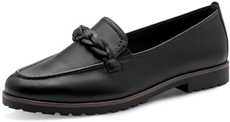 Tamaris Damen Slipper, Frauen Slipper, Mokassins,TOUCHit-Fußbett,Amazon,Leder,Weiss,Rose,Touch-it,beige,Lack,rot,rosa,Black Leather,39 EU