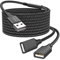 MOGOOD USB Extension Cable - USB A Male to 2 Female Splitter, Durable Nylon Braided Cord, Fast Data Transfer for Printer, Keyboard, Flash Drive