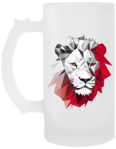 Jinbetee Lion De Pologne Tasse À Boire En Verre À Bière Transparente Avec Poignée