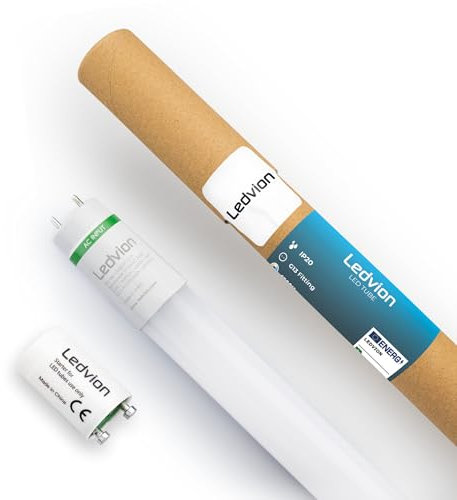Ledvion - LED Röhrenlampe, 60CM, 6,3W, 4000K, 175lm/W, Energieklasse C, inkl. LED Starter