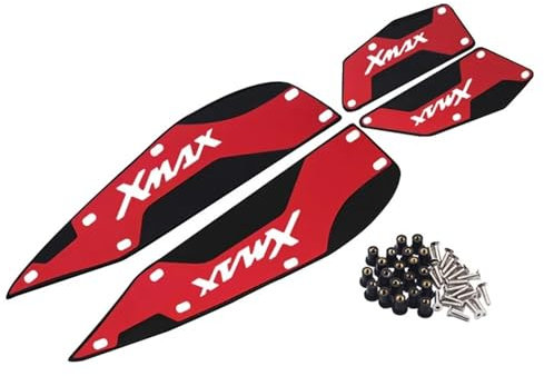 LOTFI Xmax – repose-pieds avant et arrière for moto, marchepieds adaptés à YAMAHA XMAX 125 250 300 2017-2021 XMAX 400 2018-2023 (Size : Red)