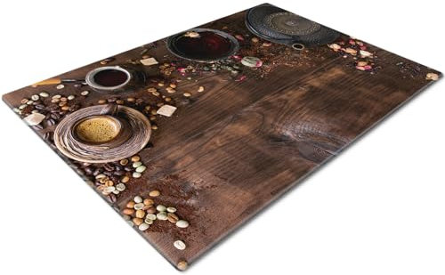Chopping Boards | Glass Worktop Savers | Worktop Protectors Heat Resistant | Catering Chopping Boards | Chopping Boards Glass | Over The Sink Chopping Board | Large | Vintage Coffee