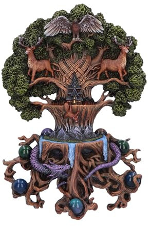 Nemesis Now Yggdrasil Wandschild, 30,5 cm, Kunstharz, entworfen von Anne Stokes, Weltbaum-Wandkunst, inspiriert von der nordischen Mythologie, verpackt in Geschenkbox, gegossen aus feinstem Harz,