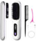 Hair Straightener Comb for Women, Cordless Straighteners UK, Portable Ceramic Hair Straighteners Brush, LCD Display, Type-C Charging, Adjustable 3-Step Temperature (160-200c°) Hot Comb for Home Travel