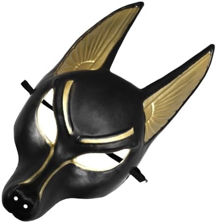 PENGYONBR - Maske for Erwachsene aus Kunststoff, ägyptische Anubis-Cosplay-Maske, Ägypten, der Gott, Kostümzubehör, Maskerade, Halloween, Cosplay, Party, Kostüm, Foto-Requisite/138