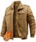 PASUDA Veste Homme Polaire Vestes Cargo Hiver Manteau Coton Chaud Épaisse avec Zippée Blouson Militaire Manteaux Thermique Coupe-Vent Casual Travail avec Poches (Kaki, XXL)