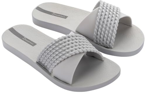 Ipanema Street II Fem, Sandalias deslizantes Mujer, Gris Claro, 37 EU