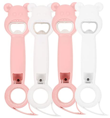 LABRIMP 4stücke Multifunktionale Flaschenöffner Und Schraubdeckelöffner Praktischer Rutschfester Deckelentferner Für Bier Und Getränke Tragbar Und Benutzerfreundlich