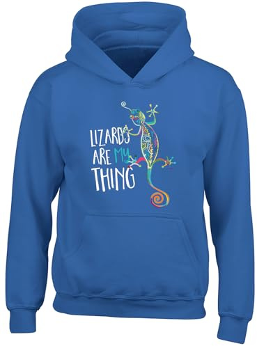 Shopagift Lizards are my Thing Kids Hoodie Gecko Iguana Chameleon Hoody Hooded Top Boys Girls