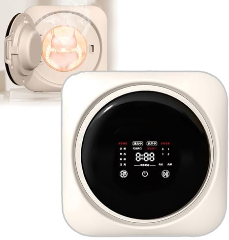 HEGGMKK 170 W Mini-Waschmaschine, 3,5 L Innenbehälter Aus Edelstahl, Intelligentes Waschen Und Trocknen, Selbstreinigend/Keine Sekundärverschmutzung, Für Die Wohnung,White