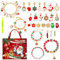 PRZRAO Adventskalender Schmuck Adventskalender 2024 Mädchen mit 22 Charms und 2 Armbänder Adventskalender Kinder DIY Weihnachtsmann Adventskalender Mädchen 4 5 6 7 8 9 10 11 12 Jahre