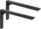 Mooche 2 Pièces Equerre Etagere Murale Robustes de 25 CM, Supports d' Étagère Murale à Angle, Équerre Étagère Murale en Acier Inoxydable pour Chambre/Salle de Bain/Cuisine, Noir