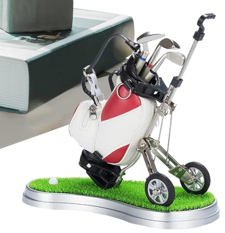Golf Pens Set - Golf Club Pens,Miniature Golf Bag With Cart, 3 Golf Club Pens | Creative Golf Club Pen Set, Sock Fillers