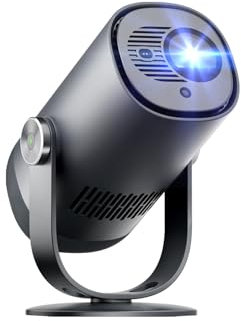Dangbei Freedo Mini Beamer, Smart Portable Projektor, Google TV mit Lizenziertem Netflix, Tragbarer Beamer mit Verstellbarem Ständer, 450 ISO Lumen, integrierter Akku, 2.5 Stunden Spielzeit