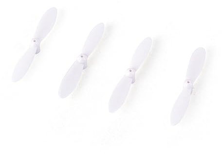 JOINPAYA 4 Stück Propeller für Nano Rc Quadcopter Weiß aus Langlebigem Hartplastik Einfache Installation Ersatzteile für Defekte oder Alte Rotorblätter