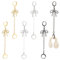 OLYCRAFT 3 Pairs Earplugs Earrings Holder 9.2cm Anti Lost Ear Clips with Butterfly Pendant Alloy Earring Hanging Chain Earplug Holder Earring for Earplugs Accessible Loop Holder Earplug -3 Colors