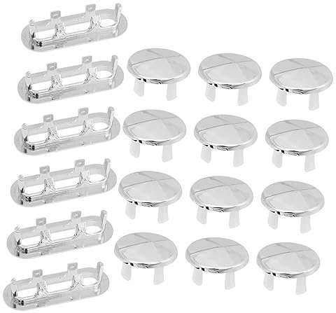 LIFKOME Tapón Cerámica Lavabo Tapas Rebosadero Plástico Anillo Orificio Grifo 18pcs