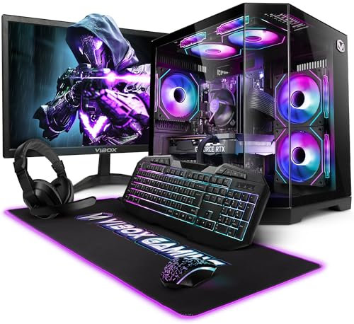 Vibox II-506 Gaming PC Bundle • Intel Core i5 10400F 4.3GHz • Nvidia RTX 5060 Ti 8GB • 16GB RAM • 1TB NVMe SSD • Windows 11 • 23 Monitor • WiFi