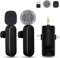 Wireless Mini Microphone,Wireless Lavailer Microphone for iPhone, Android, Camera, Professional 3 in 1 Condenser Lapel Mic for Interview Video Podcast Vlog YouTube ASMR TikTok (2 Pcs)
