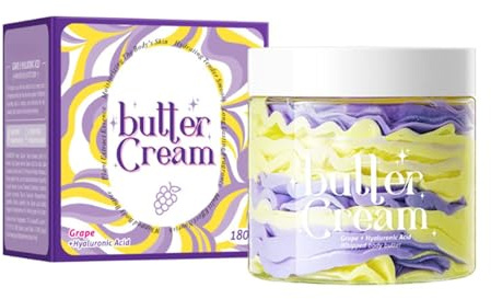 Körperbutter, organische Körperbutter, spendet ausreichend Feuchtigkeit, zarte und schmelzende Textur, trockene Haut für Körper und Hände, für Damen und Herren, 180 g (D, A)