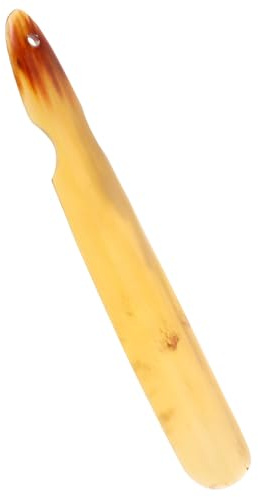 FRCOLOR Chausse-pied en Corne 25cm Khaki, Aide-chausseur | Forme Corne Lisse et Arrondie, Non Cassant, Aide au Chaussage sans Se Pencher, Retrait Simple
