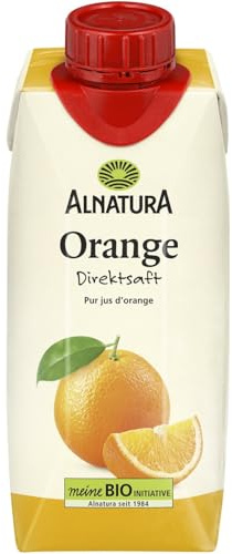 ALANATURA – Jus d’Orange Pur et Rafraîchissant, Saveur Naturelle et Vitaminée (Brique 330mL) - Le lot de 4
