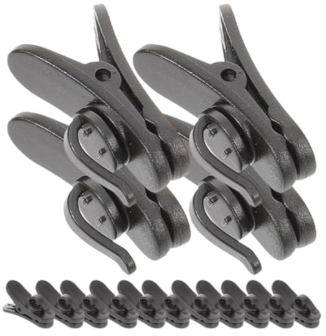 ELAYARD 15pcs Small Plastic Microphone Clips for Wire Management Earphone Cord Clamp Clothing Mount Lightweight Lapel Tie Clip for Conferences Speeches Recording Sessions