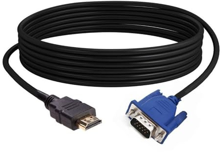 Câble HDMI vers VGA 1080p for ordinateur PC, câble de connexion HDTV de 1 à 5 m(Blue-1.8m)