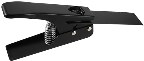 Gitarrenwerkzeug Locher aus Eisen für Plektren mit Silikonpad Schwarz | Stanzwerkzeug, Rutschfestes Design, Standardisierte Lochform, Elegante Optik, für Ukulele und Bassgitarre