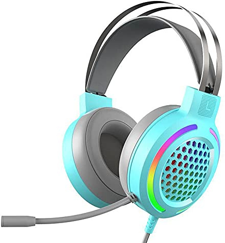 USB 7 1 Wired Head-mounted Gaming Headset with 50mm Speaker Unit RGB Omnidirectional Noise Reduction Microphone