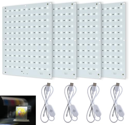 4PCS CMYK Lithophane LED Backlight Board Kit Compatible with BambuLab A1/A1 mini Combo/P2S/P1P/P1S/X1C/X1E AMS 3D Drucker für 3D Gedruckte Fotomodelle Light Board