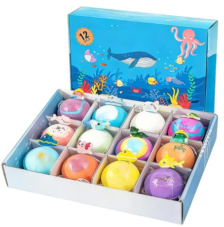 Badebomben-Kollektion Für Kinder – Zwölf Meereslebewesen-Schaumbadekugeln
