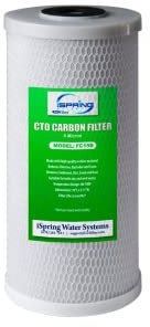 iSpring FC15B Cartuccia di Ricambio per Filtro a Blocco di Carbone CTO Attivato ad Alta Capacità per Sistemi di Filtrazione dell'Acqua Sottolavello e per Tutto l'Immobile, 5 Micron 10 x 4.5