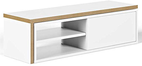 TEMAHOME, Move TV Tisch, 110x35x31 cm, weiß/multiplex