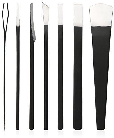 Segbeauty® 7pcs Profesional Conjunto de Cuchillos de Pedicura con Bolso del Almacenaje, Cuchillos de Cuidado de Uñas Removedor de Maíz, Cuchillo de Reparación del Pie para Ingrown Uña Callo