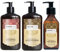 Arganicare Set aus 3 Wachstumsbeschleunigern mit Bio-Rizinusöl für geschwächtes Haar, Spliss, Shampoo + Spülung + schützendes Serum