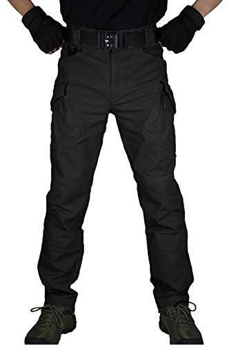 zuoxiangru Herren Tactical Combat Military Hose, Outdoor Work Cargo Freizeithose Cotton Workwear Hose (Schwarz, Tag M)