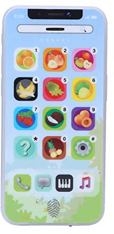 Kinder pädagogisches Lernen Telefon Spielzeug Baby leichte Musik Handy simuliert Handy Spielzeug Geburtstag Kinder (Blau)