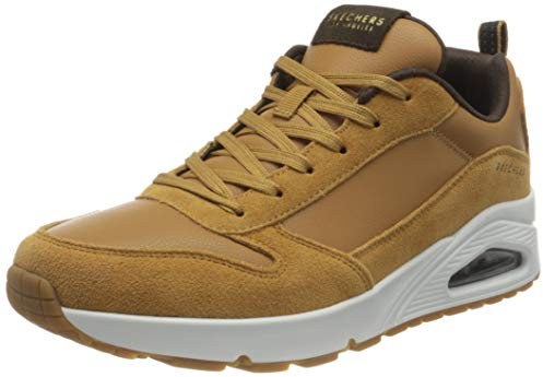 Skechers UNO - STACRE, Men's Sneaker, Whiskey Leather/Pu/Trim, 11 UK (46 EU)
