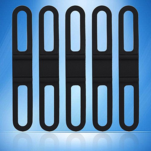 5Pcs Attache Caoutchouc Velo, Bicyclette Bande élastique en Caoutchouc, Bande de Vélo, Cyclisme Porte-Guidon Support de Fixation Courroie de Bande, Vélo Silicone Band pour Fixer la Lampe, Téléphone
