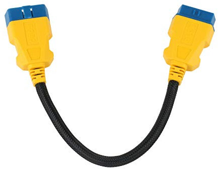OURANTOOLS OBD-2 Verlängerungskabel Adapter Kompatibel Extender Diagnosestecker mit Nylon Material für Fahrzeuge Diagnosegerät (16 Pin 36cm Male to Female)