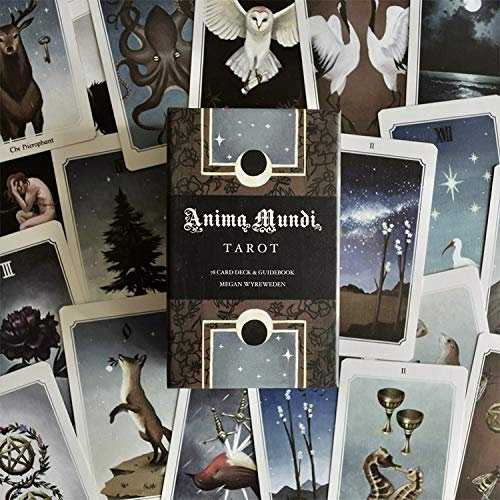 Geheimnisvolle 78 Blätter Anima Mundi Tarot, seltene Out-of-Print-Spielgeschenke, vergoldete Silber-plattierte Design-Tarotkarten, für Anfängerbrettspiel (englische Ausgabe)