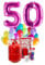 Party Factory – Helium Gasflasche 400L Komplett Set mit XXL Zahlenballon 50 Pink – Partydeko Ballongas Flasche mit Folienballon, 30 Latexballons & 40m Ballonschnur – Für Geburtstage & Feiern